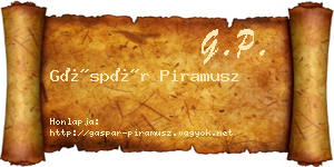 Gáspár Piramusz névjegykártya