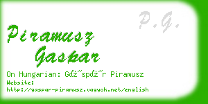 piramusz gaspar business card